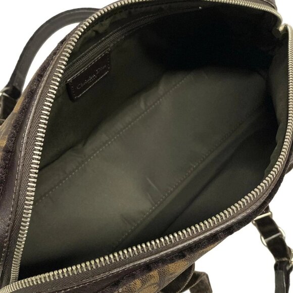 Auth DIOR/ChristianDior Trotter,Romantic CPF44864 Dark Brown Brown PVC Leather - Picture 15 of 16